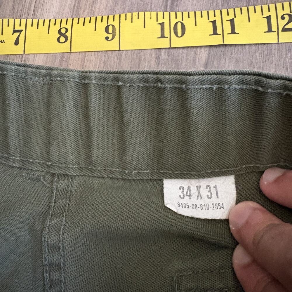 Vintage OG-507 Pants Men's Size 32x29 Military Army Zip Fly Cotton Sateen - Picture 6 of 8